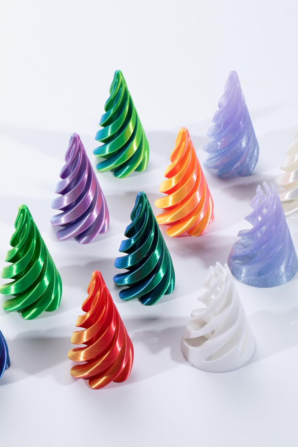 Impossible Cone,Spiral Cone Fidget Toy,Impossible Pyramid Passthrough Toy,3D Printed Spiral Cone,Impossible Cones passthrough Impossible Pyramid for Anxiety Relaxing(Gradient Color 2pcs)