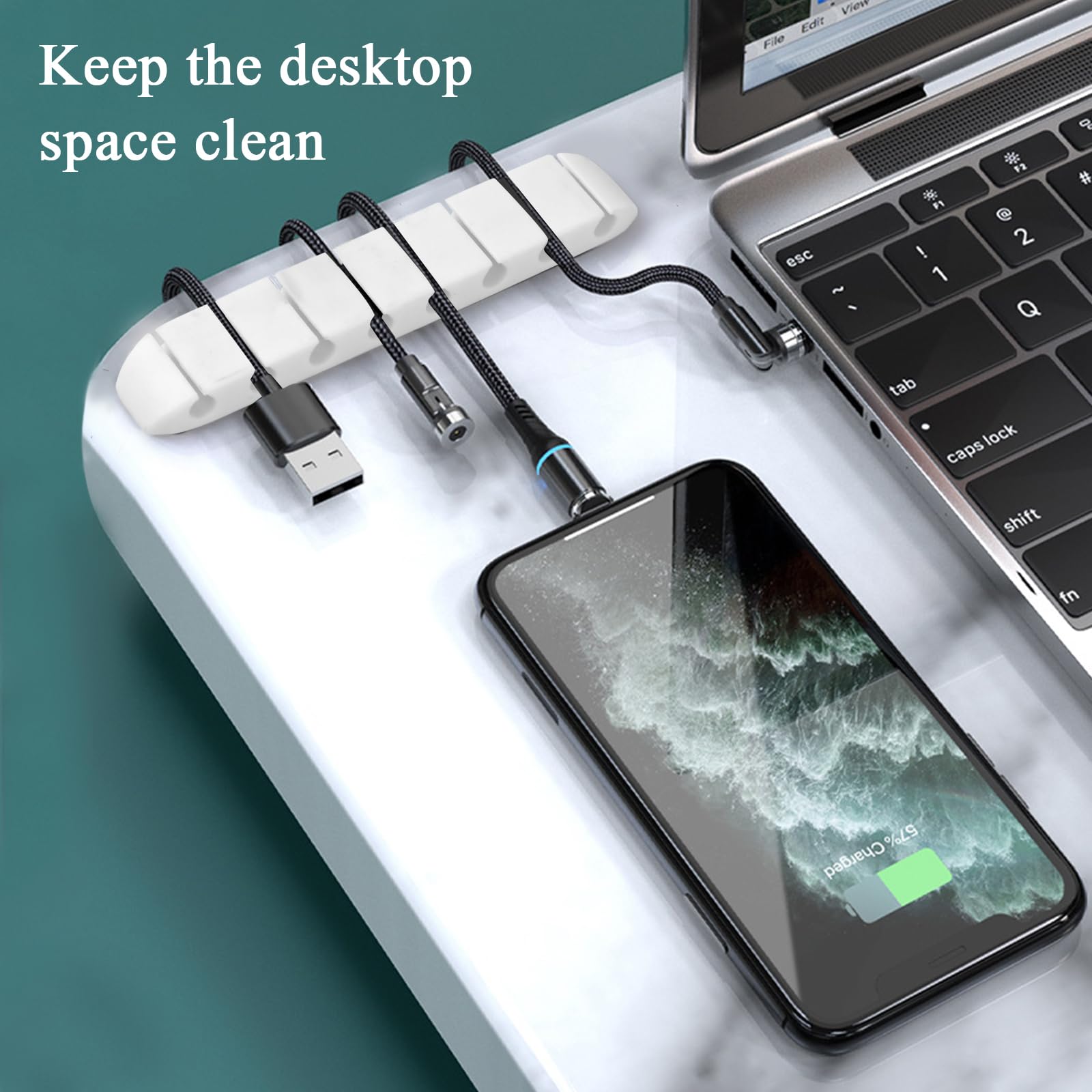 150 Clip Per Cavi Adesive, Organizer Per Cavi Resistente, Per Gestione Fili In Auto, Ufficio E Casa, Supporto Per Cavi USB E Coassiali