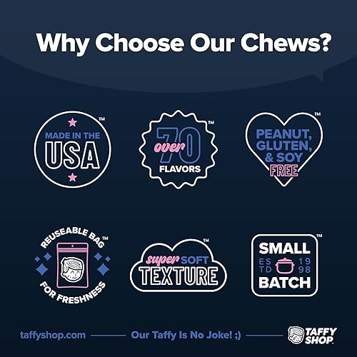 Miniatura 7 de Taffy Shop Taffy de agua salada de Chili Mango Madness  Taffies de agua salada de lotes pequeños fabricados en los Estados Unidos, súper suaves y