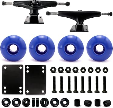 VJ 5.0 Skateboard Trucks, Skateboard Wheels 52mm, Skateboard Bearings, Skateboard Pads, Skateboard Hardware 1"