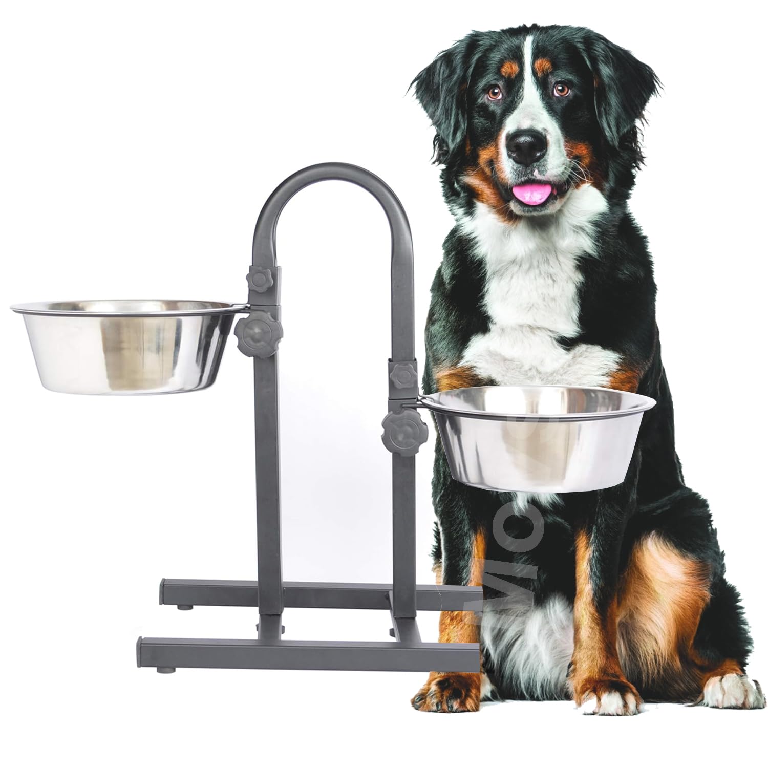 Movson Adjustable Raised Large Pet Bowls for Dogs and Cats, 18 high, Elevated Dog Bowls, Raised Dog Bowls with 2 Bowls Adjustable Iron Stand U-Base Double Bowl Stand Two Steel Removable Bowls (B0CQR6XCLG) Amazon Price History, Amazon Price Tracker