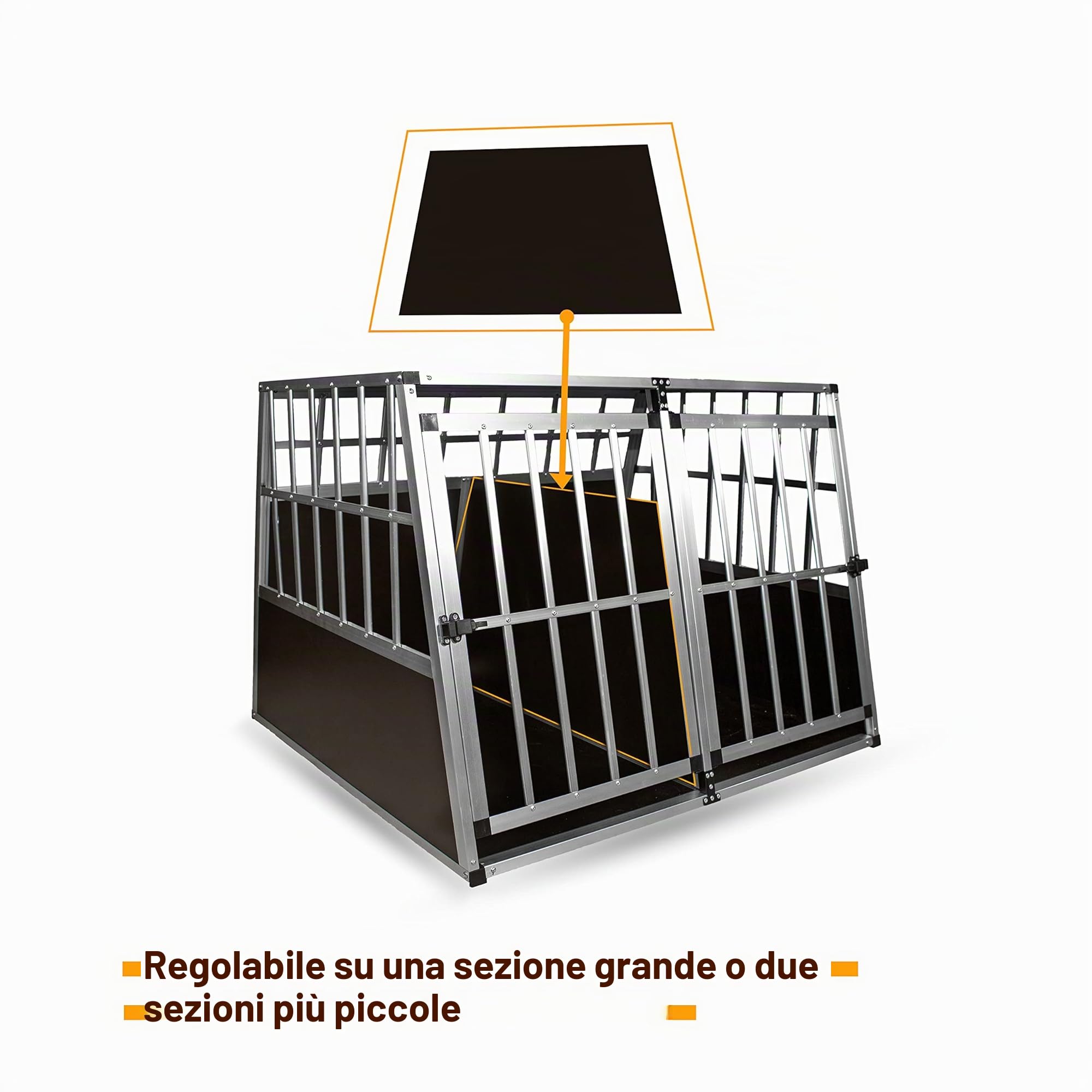 Merschbrock Trade GmbH - Trasportino per cani XL per auto, box da viaggio, gabbia per cani