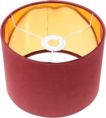 SOLUSTRE Pantallas de luz para lámparas, pantalla de terciopelo, pantalla de barril, pantalla de tapa dura, cubierta de luz para lámparas de mesa de
