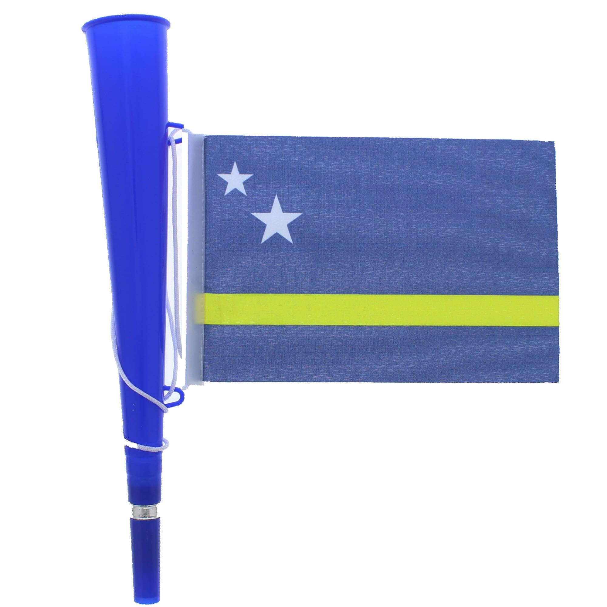Zac's Alter Ego Blue Woofer Horn with Curacao Flag - Bright Loud Carnival Festival Party