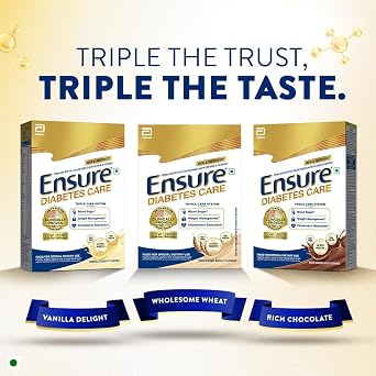 Ensure Diabetes Care Vanilla Powder, High Fiber, Protein, 36 Nutrients, Blood Sugar Management, 375g (13.23 oz), Pack of 2