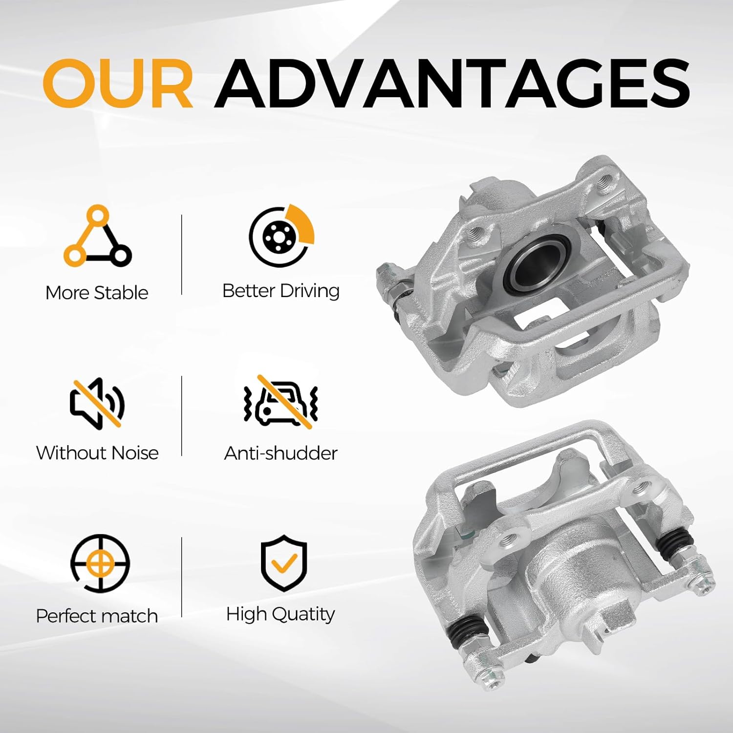 PAROD Rear Disc Brake Caliper with Bracket Fit for Honda Odyssey 2011-2017 Left and Right, Replace for 19B6447 19B6446