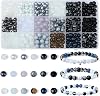 Black Glass Beads for Bracelet Making 8mm Round Bracelet Beads for Jewelry Making, 360pcs Black Crystal Beads for DIY Crafts, Necklace, Earrings, Phone Charm Making Kit