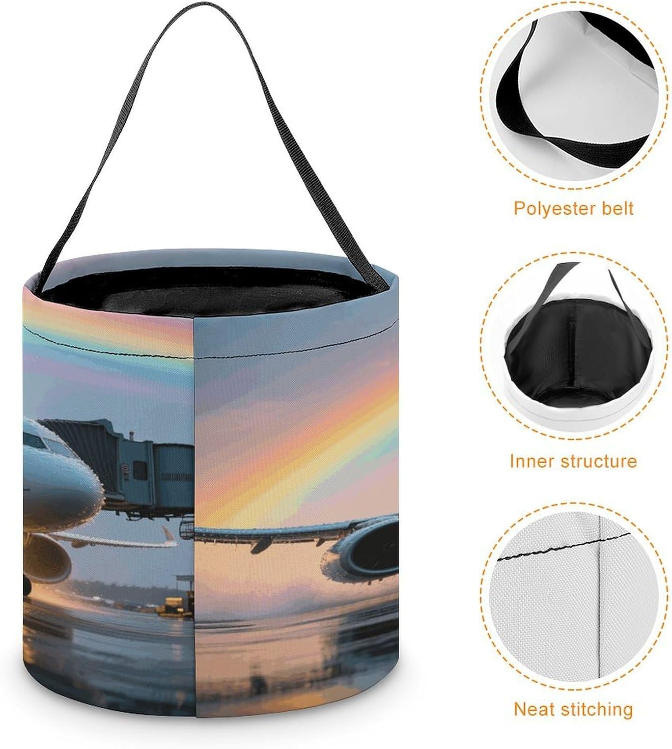Passenger Plane after Rain Halloween Tote Treat Bag for Trick Or Treat image 4