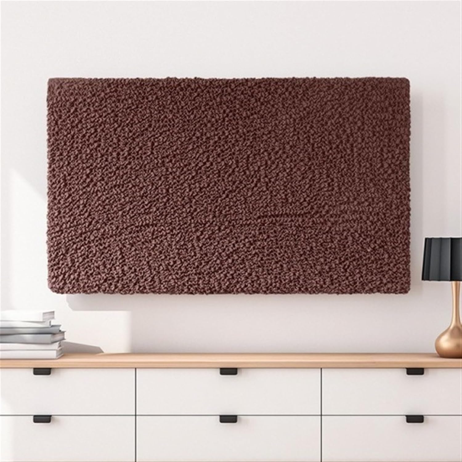 BuniQ SHIJT Tv Cover Elastic Full Protectors, Painting TV Protective Televisions for Moving, LCD Led Screen Tv Display Enclosure(Dark Currant,75 inches)