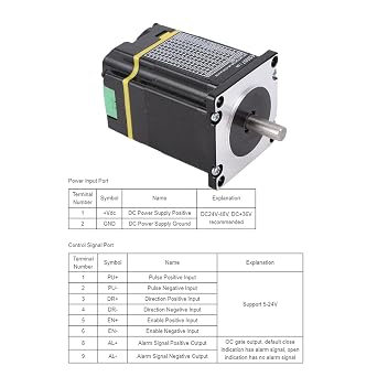 ESS57 Integrated Closed Loop Stepper Motor, Built in Encoder & Motion Controller Servo Motor 0 to 3000RPM 1.5Nm, for Automated Equipment