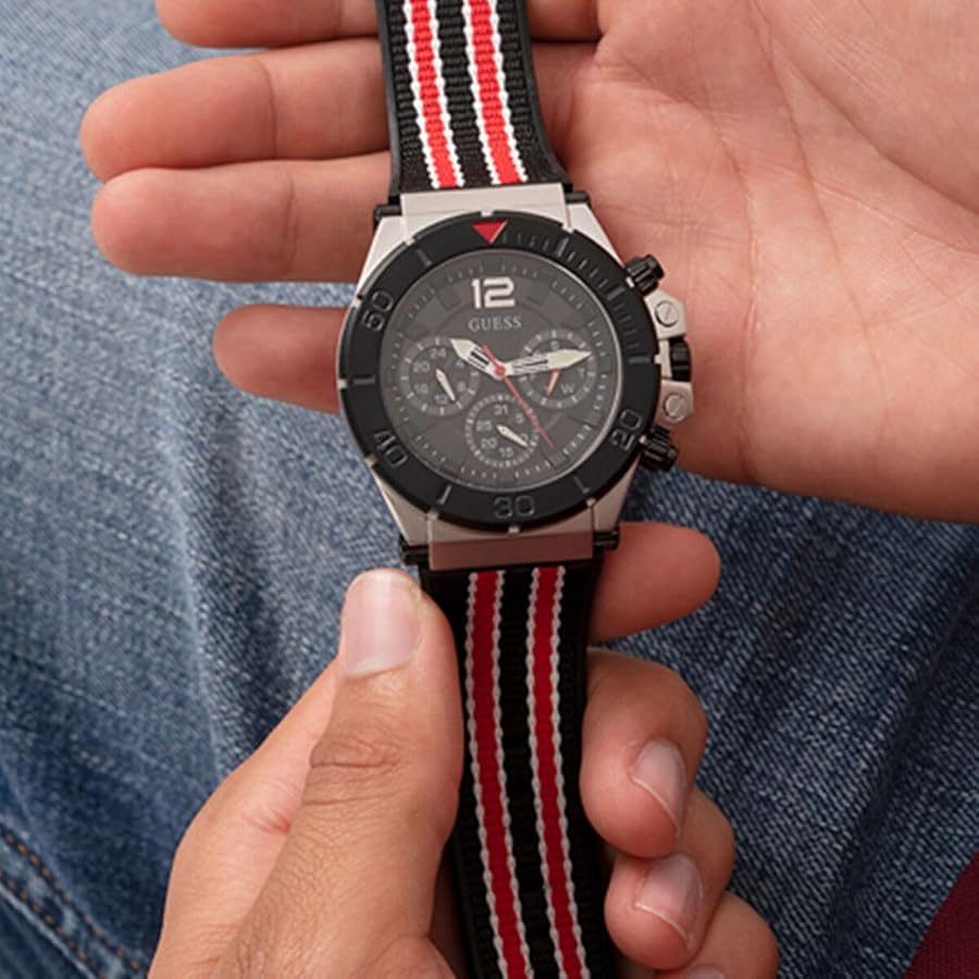 Amazon | GUESS Men's Sport Multifunction FLEX 48mm Watch – Black