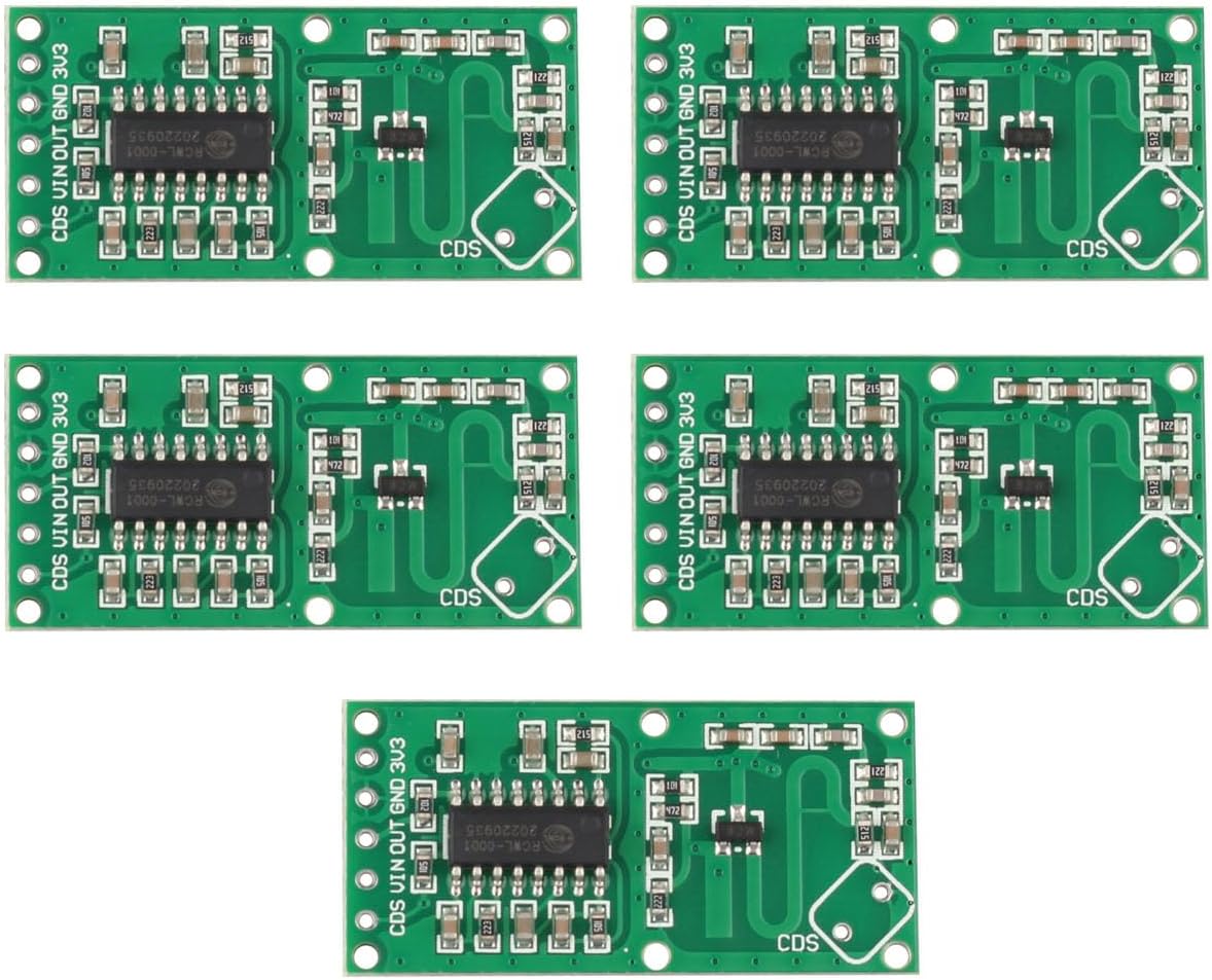 5PCS RCWL-0516 Microwave Radar Motion Sensor Module Body Induction Switch Module High Sensitivity Long Sensing Distance Wide Sensing Angle for Detecting Moving Objects Compatible with Arduino