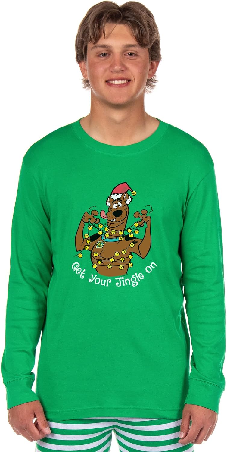 INTIMO Scooby-Doo Christmas Jingle Bells Family Pajamas 2 Piece Long Sleeve Pajama Set