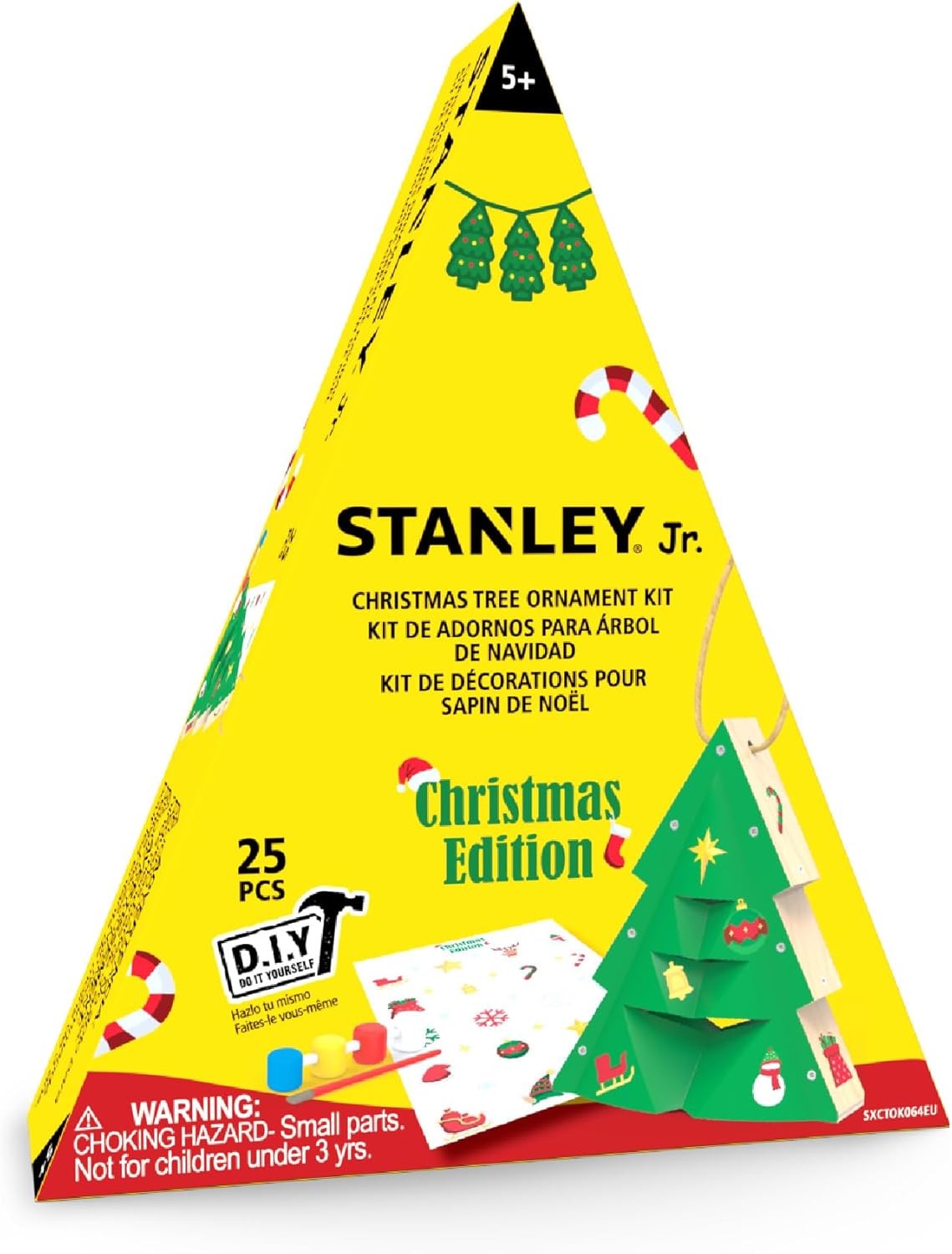 Red Toolbox Stanley Jr. Easy Build Christmas Tree Ornament Kit, Holiday Gift Christmas Edition