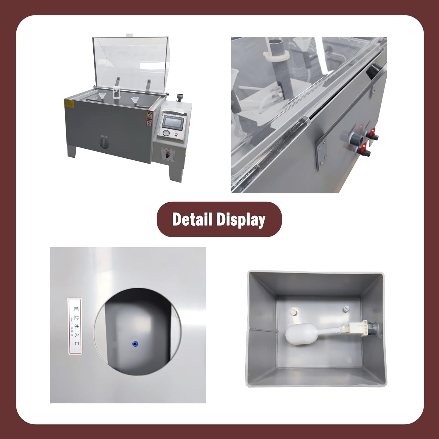 Salt Spray Testing Chamber Lab Salt Fog Tester Salt Spray Test Equipment for Corrosion Resistance Test 110L 2KW 110V