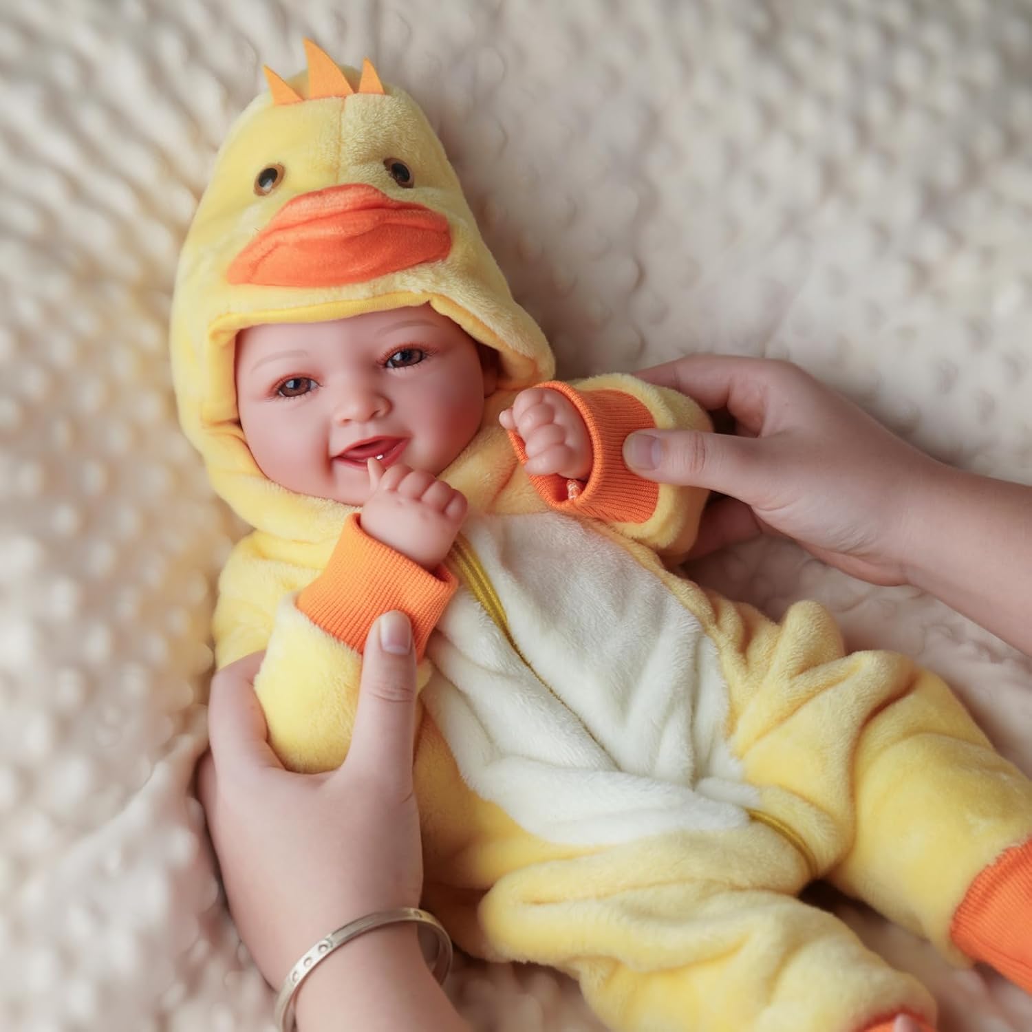 BABESIDE Lightweight Baby Doll Set – 15" Realistic Soft Doll for Girls, Easy to Carry & Hug – Pretend Play & Gift - Image 4