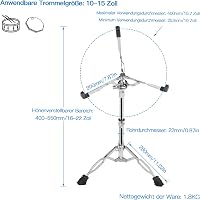 aleawol Állítható Dobszínpad 40-55 cm, Duplán Merevített Snare Drum Stand Acél Nyelvdobhoz 4