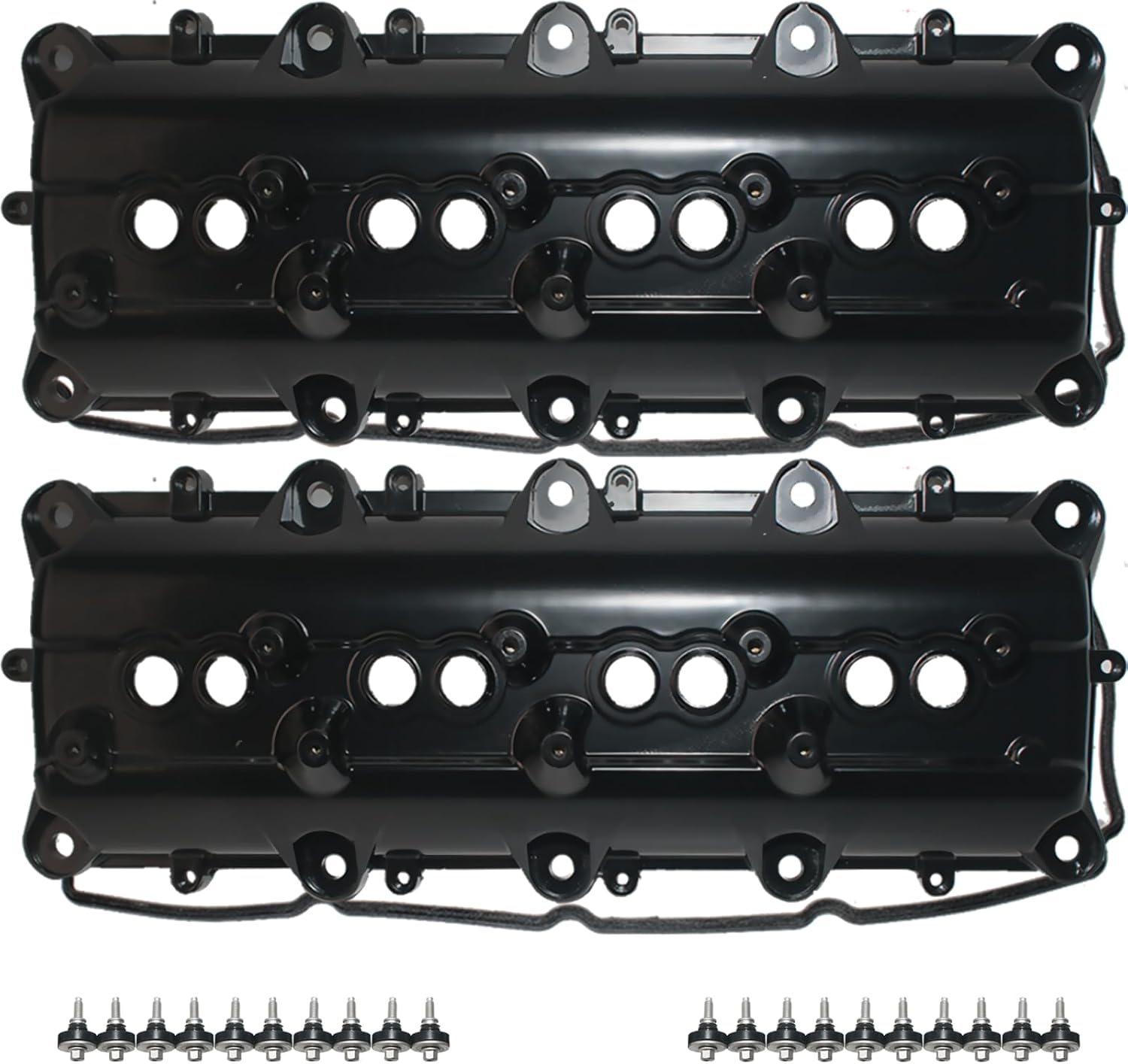 Hemi Aluminum Valve Cover Sets Compatible with 2011-2026 Ram 1500 2500 3500 5.7L 6.4L 2019-2024 Ram 1500 Classic 5.7L Replace# 53022085AD 53021333BA 53022085AC