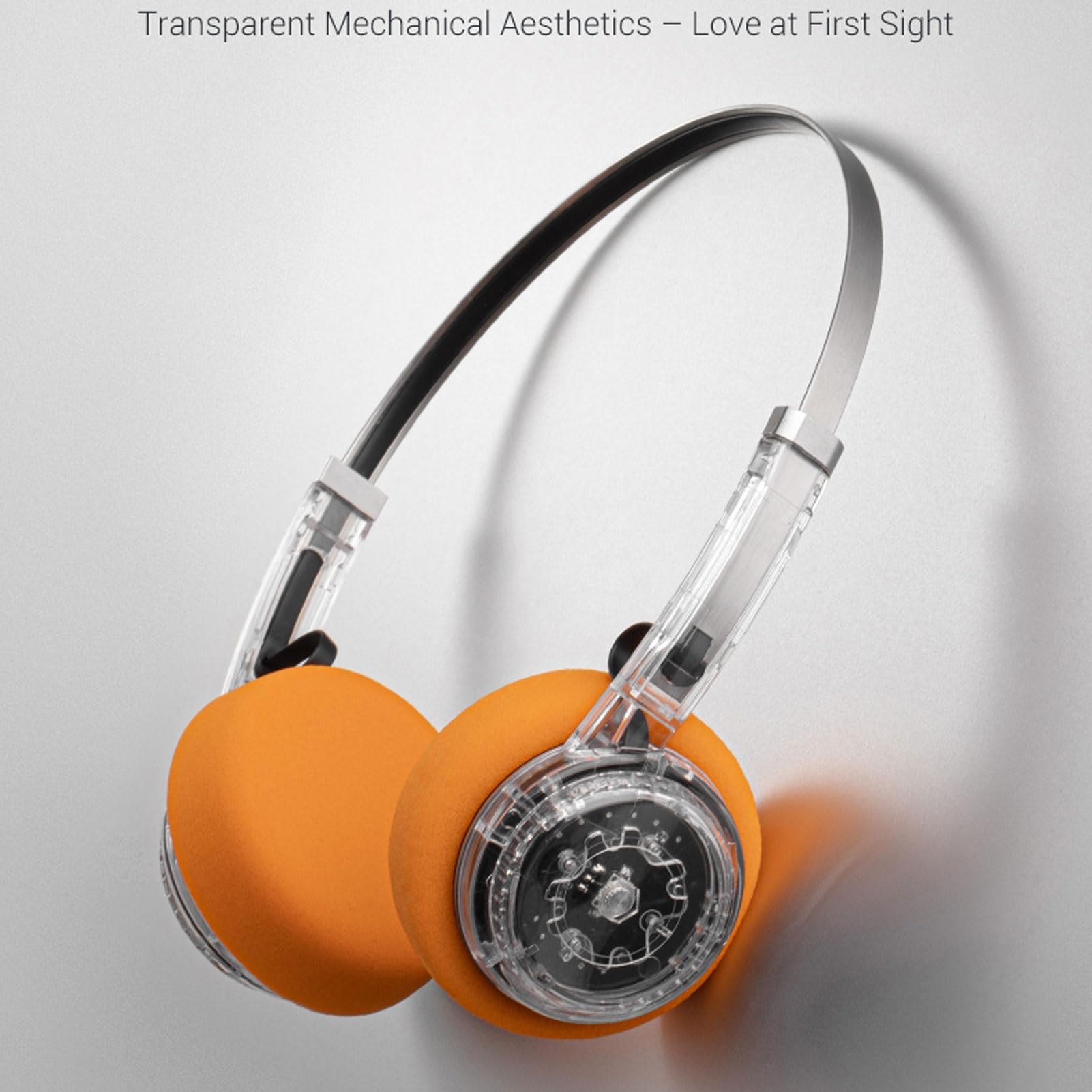 Yunir Auriculares retro, más de 20 horas de reproducción, auriculares ligeros clásicos retro, auriculares deportivos, ajuste de volumen giratorio, diadema de metal extensible para gimnasio