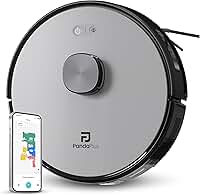 Robô Aspirador de Pó Inteligente AMG-R3 PRO 3 em 1 Varre, Aspira e Passa Pano com Mapeamento a Laser LDS, Compatível com Alexa e Google, Wi-Fi, App e Controle Remoto Panda Plus Bivolt (Cinza)