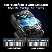 Vista 3 de Eyoyo Escáner de código de barras de anillo Bluetooth 2D con pantalla, mini lector de código de barras QR inalámbrico portátil compatible con iPad