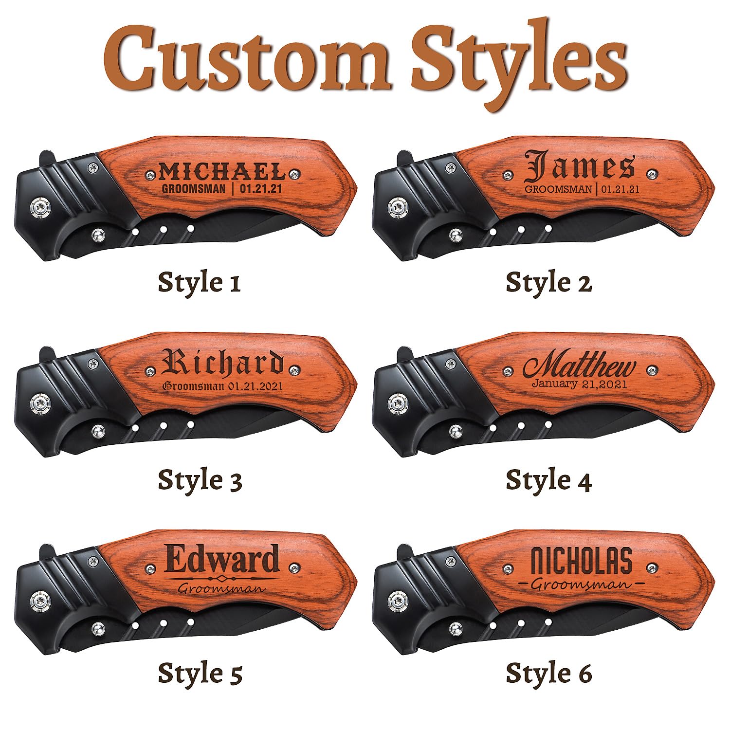 Groomsmen Gifts Custom Groomsmen Knives Personalized Pocket Knife For Wedding-Personalized Gift Proposal Gift For Groomsmen And Best Man