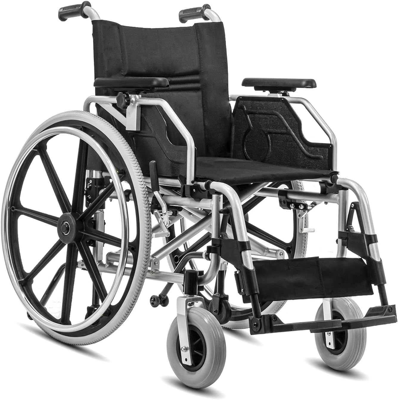 KosmoCare Aluminium Quick Release Self Propelled Wheelchair (Black)