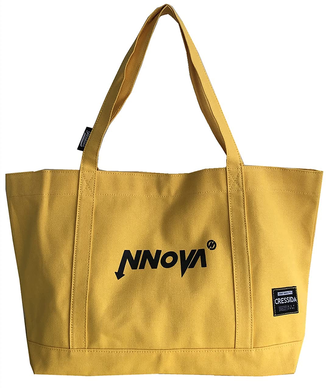 Women’s Canvas Tote Bag, Large capacity, Casual Shoulder Bag,Multipurpose Handbag (bright yellow)