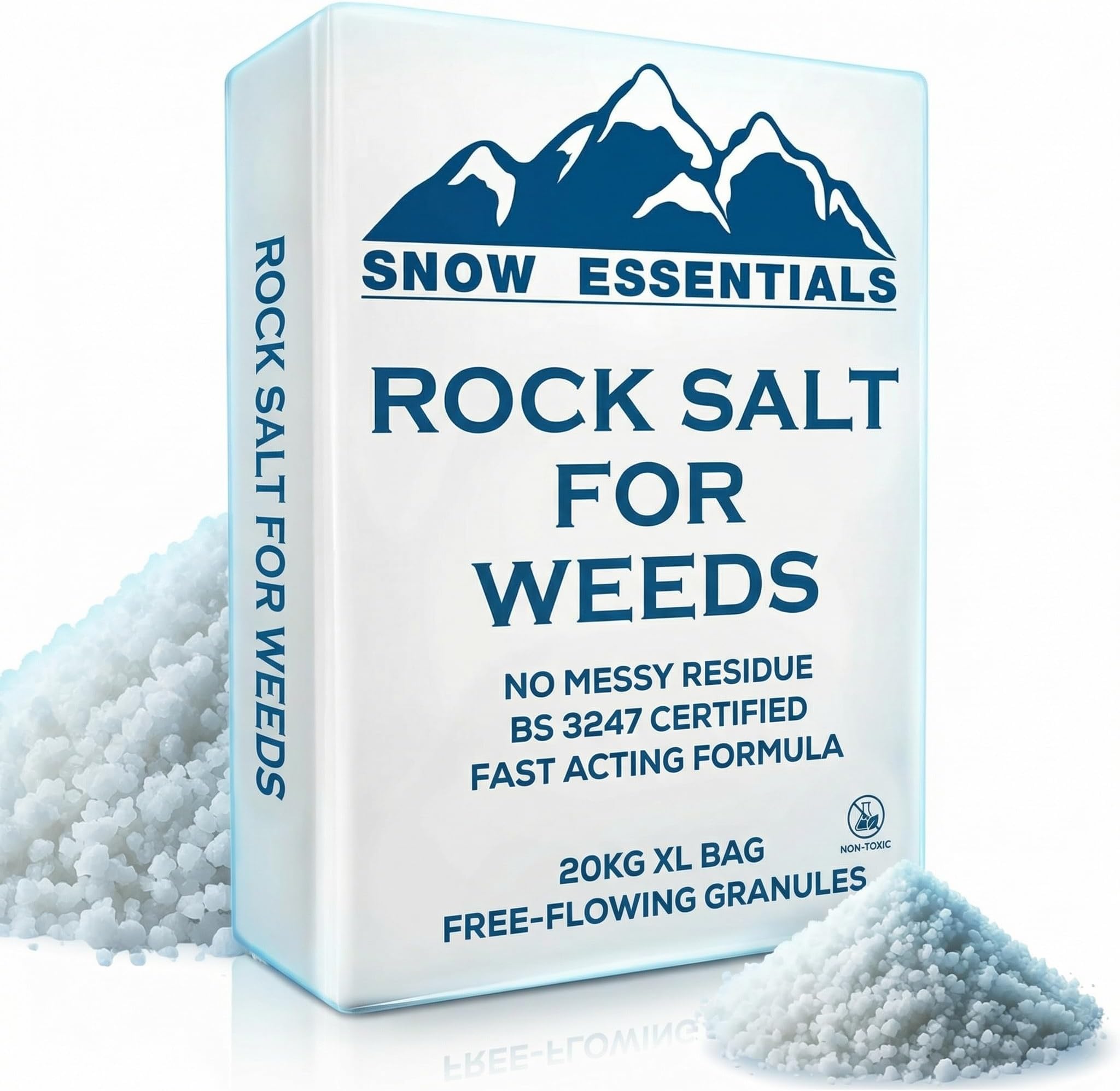 Laeto Signature Garden Bag of Grit Rock Salt Deicing White Rock Salt for Weeds De-Icing Salt for Paths, Driveways & Roads of Snow & Ice