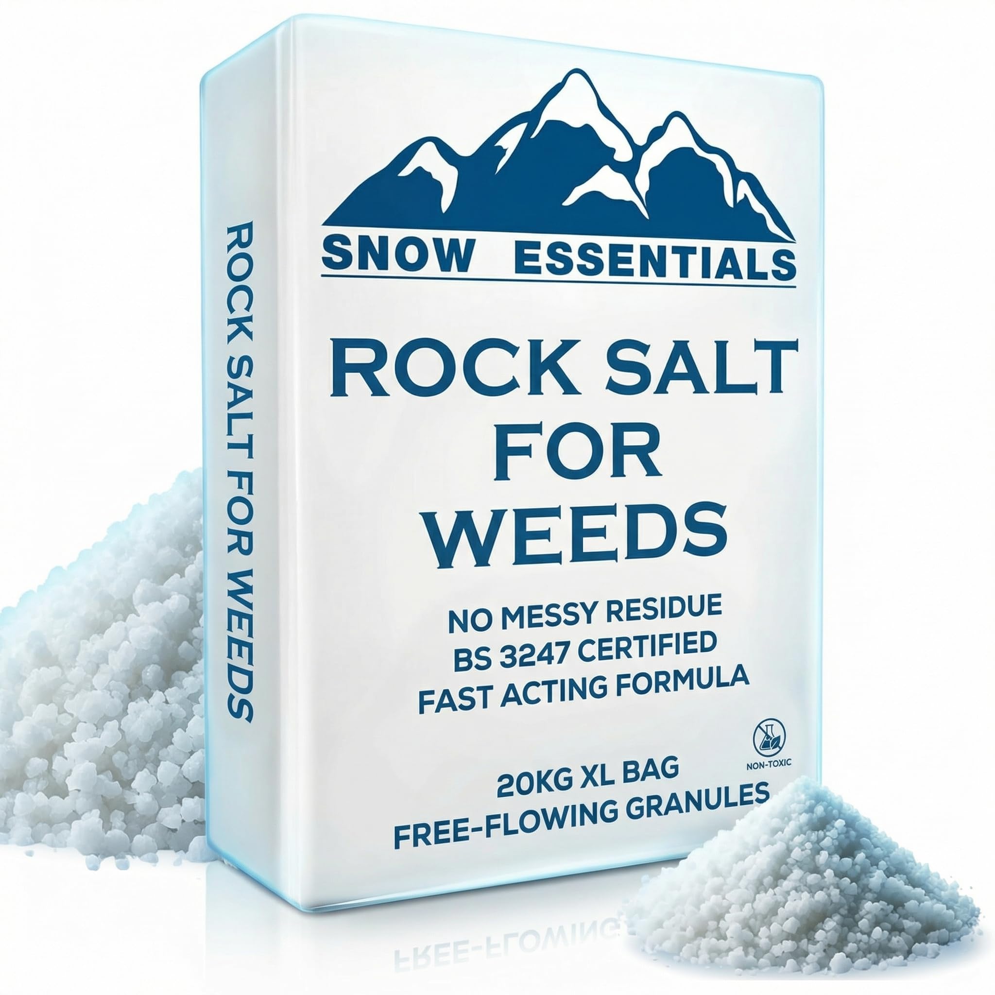 Laeto White Signature Garden Bag Of Grit Rock Salt Deicing Rock Salt For Weeds De-Icing Salt For Paths, Driveways & Roads Of Snow & Ice