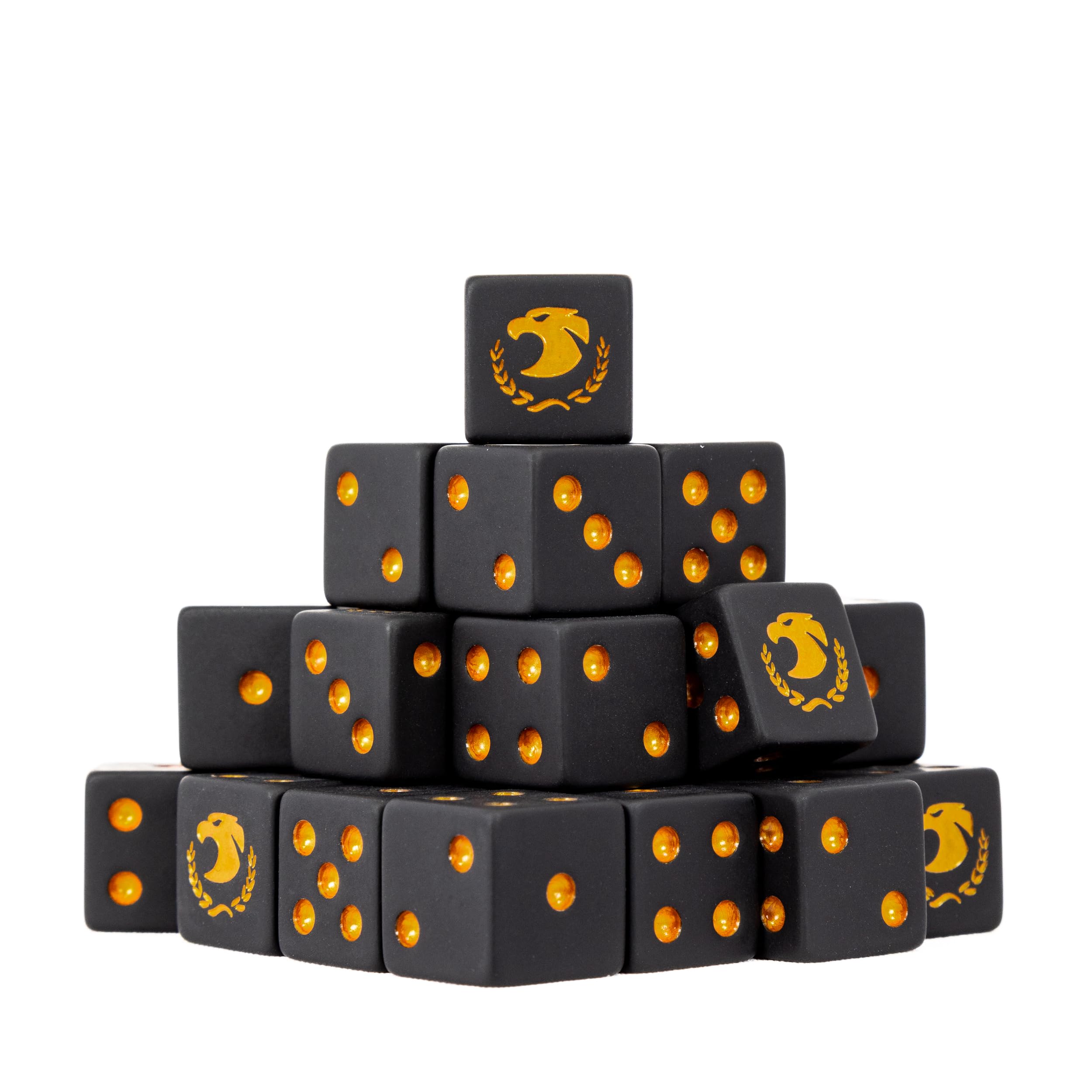 Baron of Dice Golden Eagle Resin Dice - Set of 25 (Square)