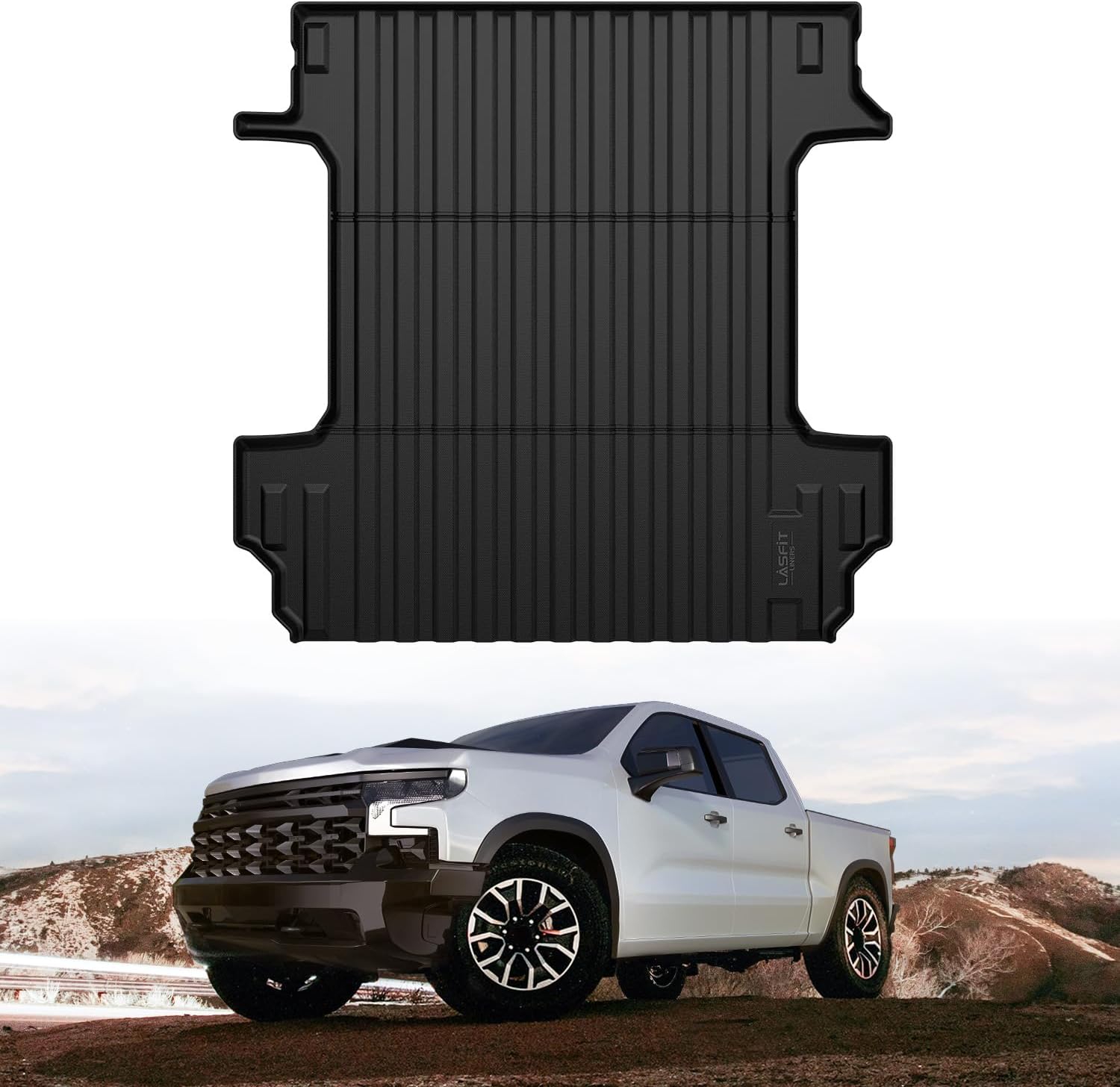 Truck Bed Mat 2019-2025 for Chevrolet Chevy Silverado 1500 | GMC Sierra 1500 (Only Fit 5.8FT Bed), Bed Liner for Chevy Silverado GMC Sierra 1500, Not Fit Optional CarbonPro Bed