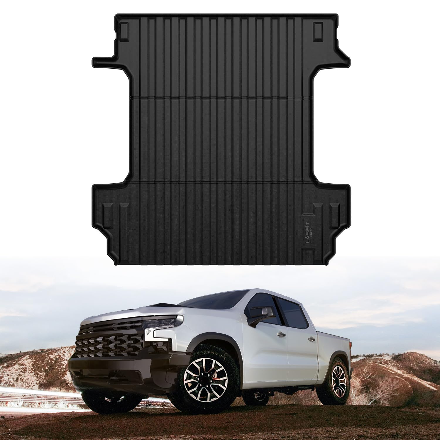 Truck Bed Mat 2019-2025 for Chevrolet Chevy Silverado 1500 | GMC Sierra 1500 (Only Fit 5.8FT Bed), Bed Liner for Chevy Silverado GMC Sierra 1500, Not Fit Optional CarbonPro Bed