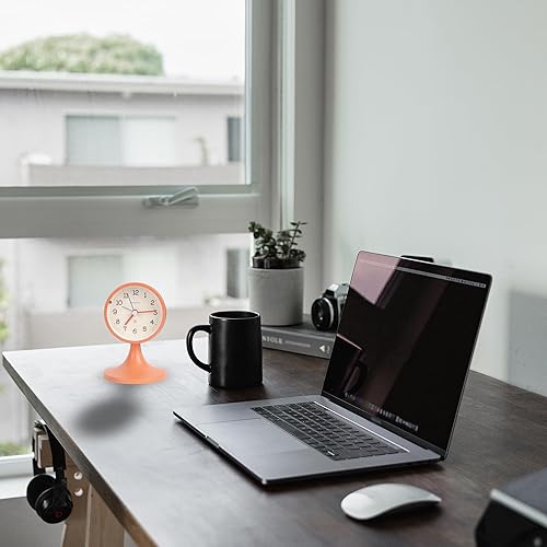 Miniatura 6 de Reloj despertador redondo de 3 pulgadas, analógico, silencioso, sin tictac, funciona con pilas para dormitorio