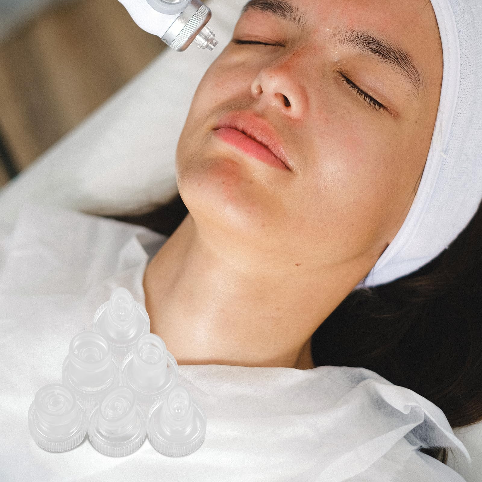 DOITOOL 6Pcs Hydrofacial Replacement Tips, Facial Suction Nozzle Heads for Water Oxygen Machine - Image 2