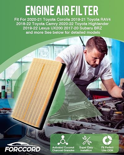 Miniatura 2 de Paquete de 2 filtros de aire de motor CA12289 para Toyota 2018-25 Camry Hybrid, 19-22 Avalon Hybrid, 19-25 RAV4 Hybrid, 20-25 Highlander Hybrid,