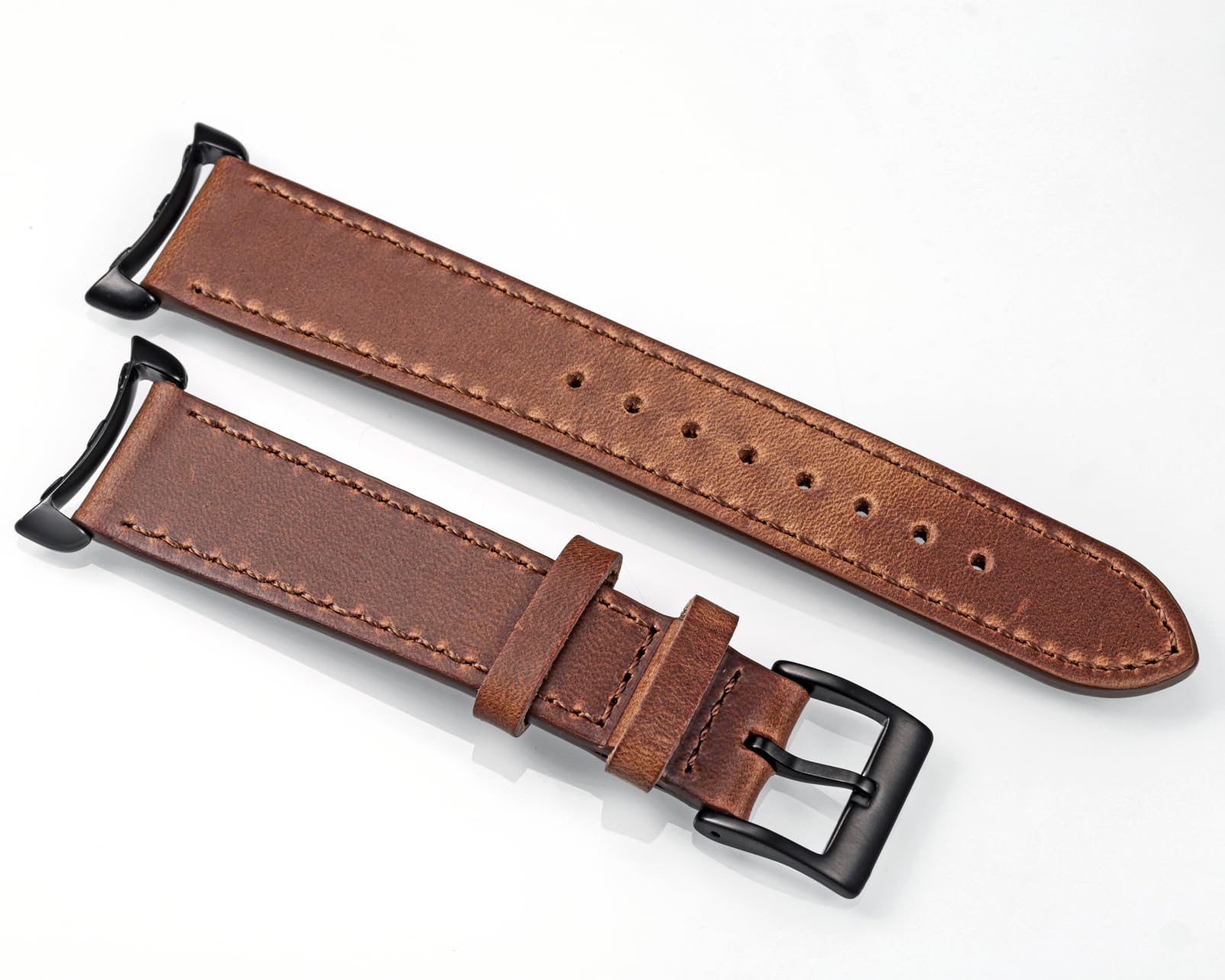 Miękki skórzany pasek do zegarka Horween kompatybilny z zegarkiem Google Pixe l/Pixel 2 / Pixel 3 41 mm/Pixel 3 45 mm/Pixel 4 41 mm/45 mm, pasek zastępczy do zegarków Pixel Smart Watch