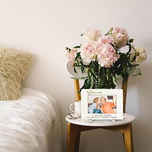 Miniatura 4 de Marco de fotos de regalos glamorosos para abuela, de 4 x 6 pulgadas, regalos para abuela de nietos, regalo de abuela para cumpleaños, Navidad,