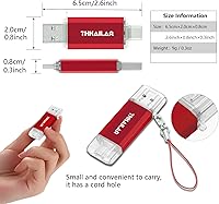 Vista 7 de Thkailar Unidad flash USB C de 1 TB para MacBook y teléfonos Android, unidad de pulgar con USB A y USB C para PC, portátil, almacenamiento externo