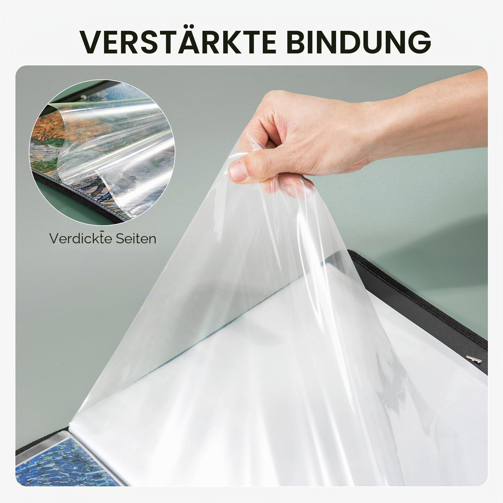Nicpro Große Kunst-Portfolio-Mappe, 45,7 x 61 cm, 30 Taschen, 60 Seiten, Künstler-Portfolio-Mappe mit transparenten Kunststoffhüllen, Präsentationsaufbewahrungsbuch für Künstler, Kunstwerke, Zeichnen