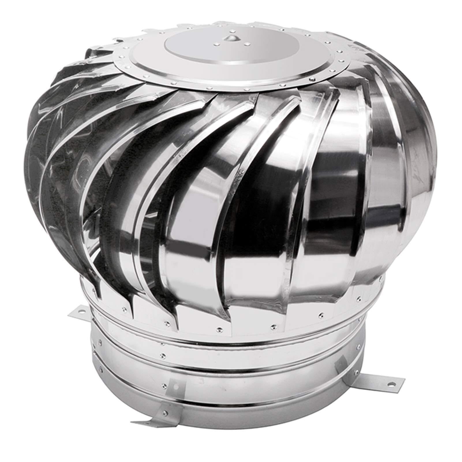Chapeau de cheminée rotatif inox 200 mm pour protéger le toit contre la pluie