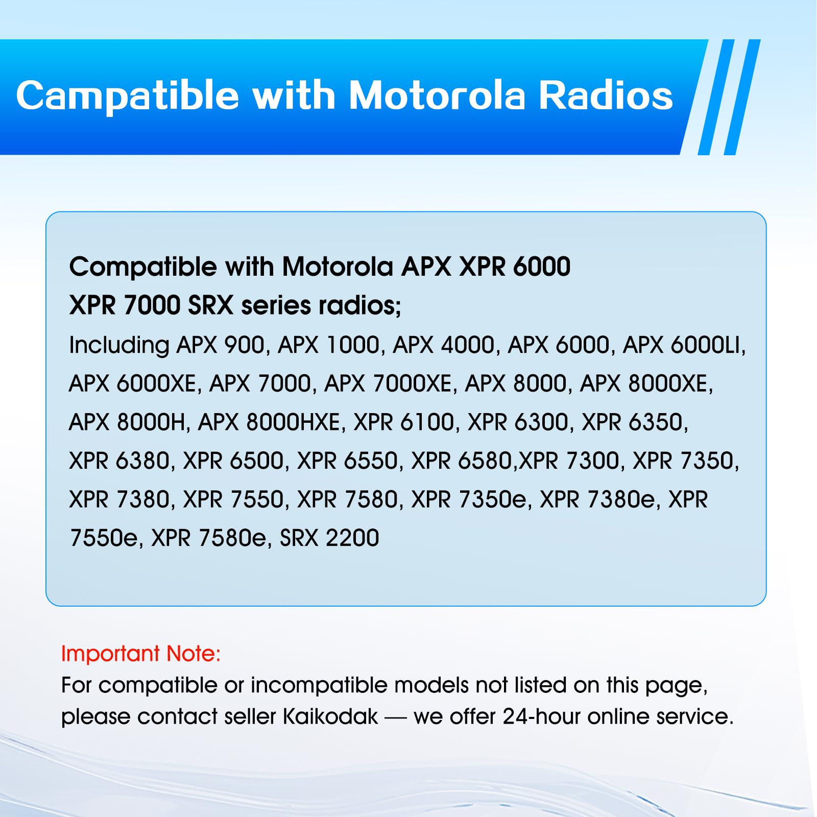 Auricolare radio bidirezionale con microfono per radio Motorola APX e XPR, auricolare a filo singolo a forma di C con altoparlante girevole e PTT, compatibile con APX 4000 6000 8000, XPR 6550