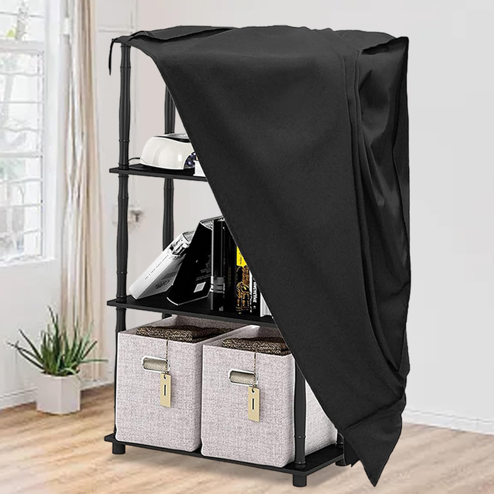 Housse de Protection pour étagères, avec Fermeture éclair, pour intérieur et extérieur, Protection d'étagères, Protection Contre la poussière de Haute qualité pour étagères, élégante Housse