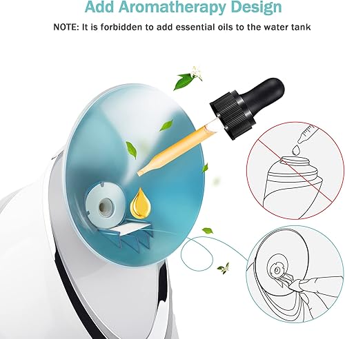 Miniatura 2 de EZBASICS - Vaporizador facial iónico para limpieza profunda vaporizador facial profesional para sinusos vaporizador cálido para cara hogar spa