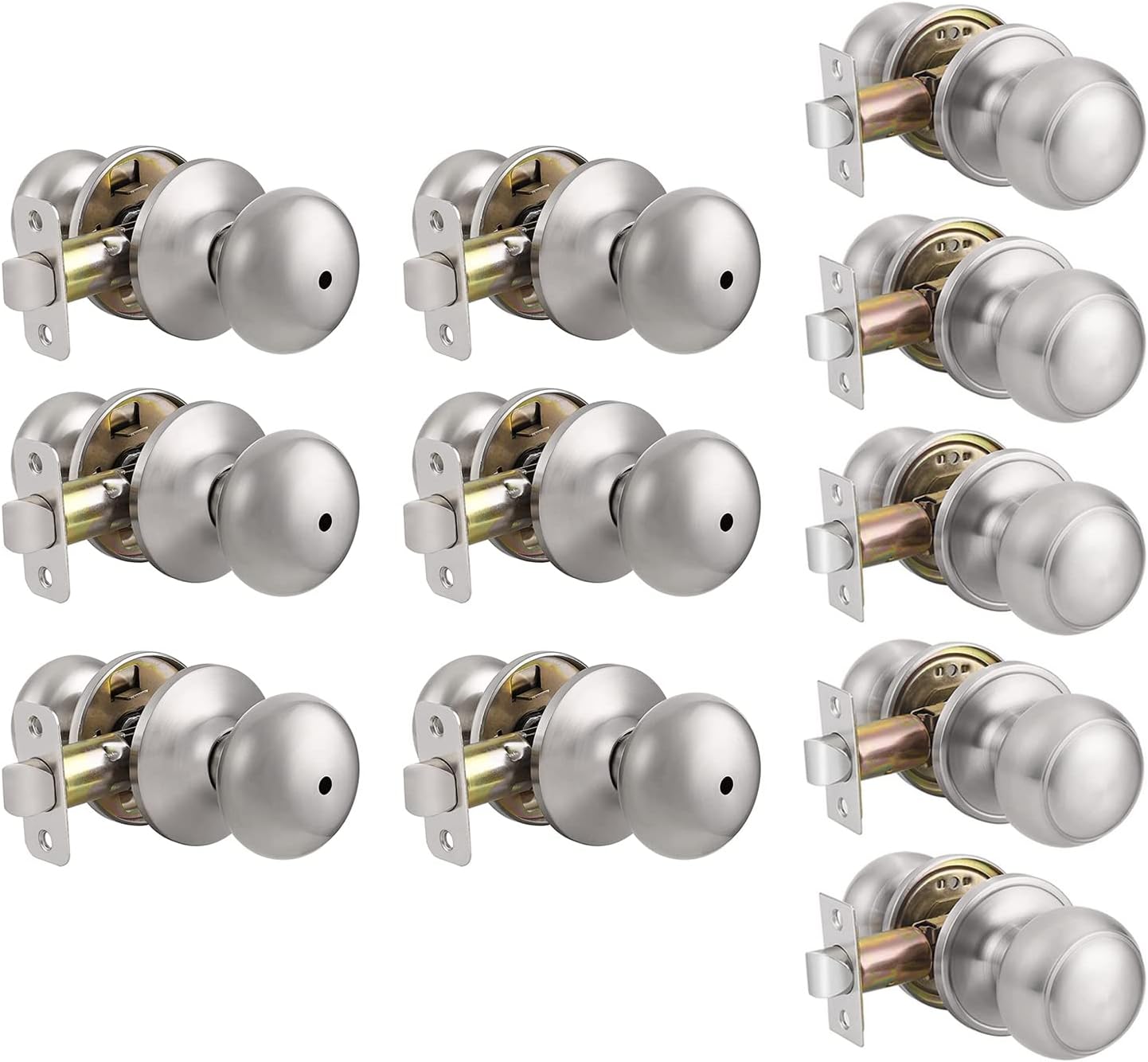 Probrico (6 Pack Bedroom Privacy Door Knobs and (5 Pack) Passage Door