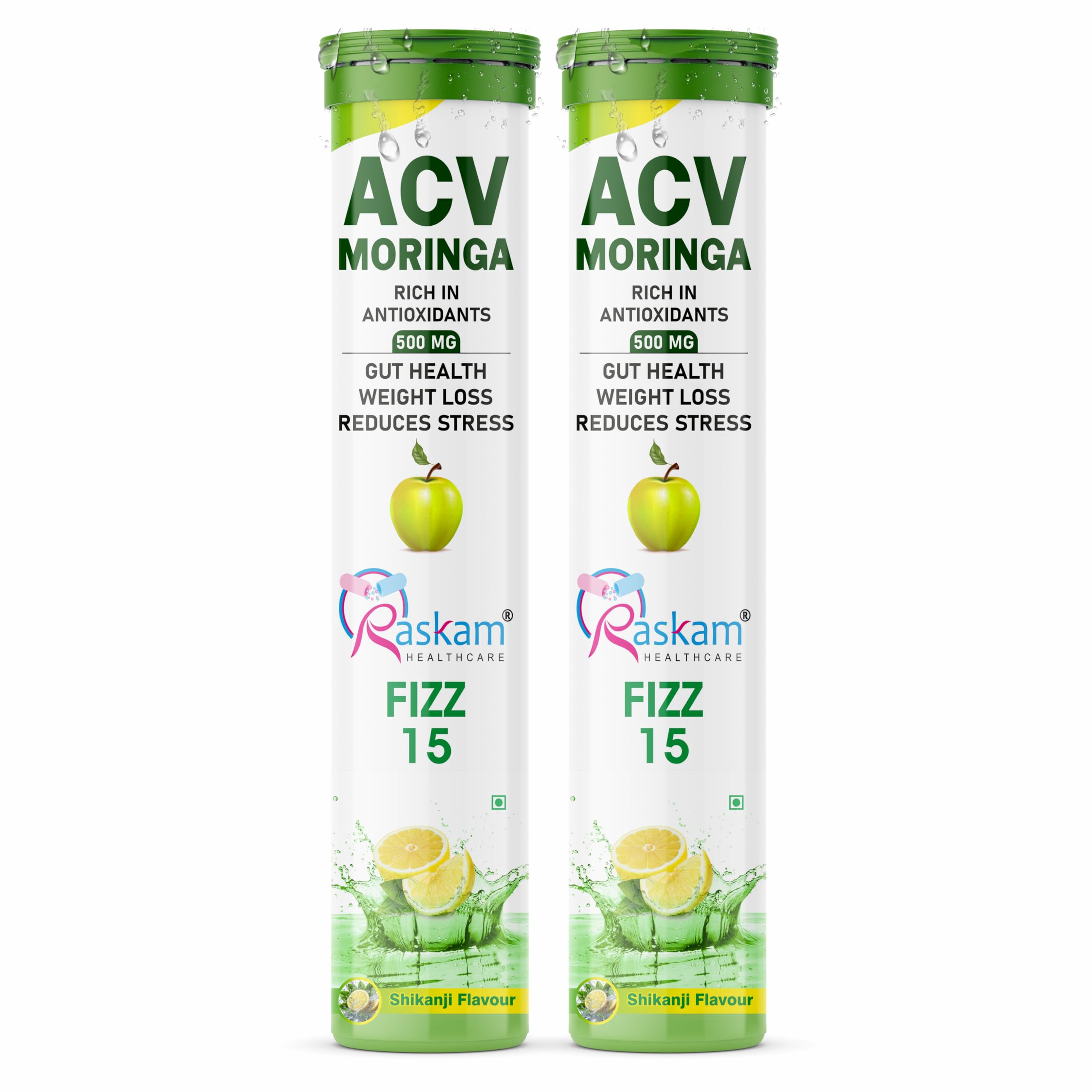 Healthcare ACV Moringa 15 Effervescent Tablets 500mg Apple Cider Vinegar With No Added Sugar For Gut Health | Immunity Booster | Weight Loss | (Pack of 4, Refreshing Green Apple Flavour) — Amazon image 28