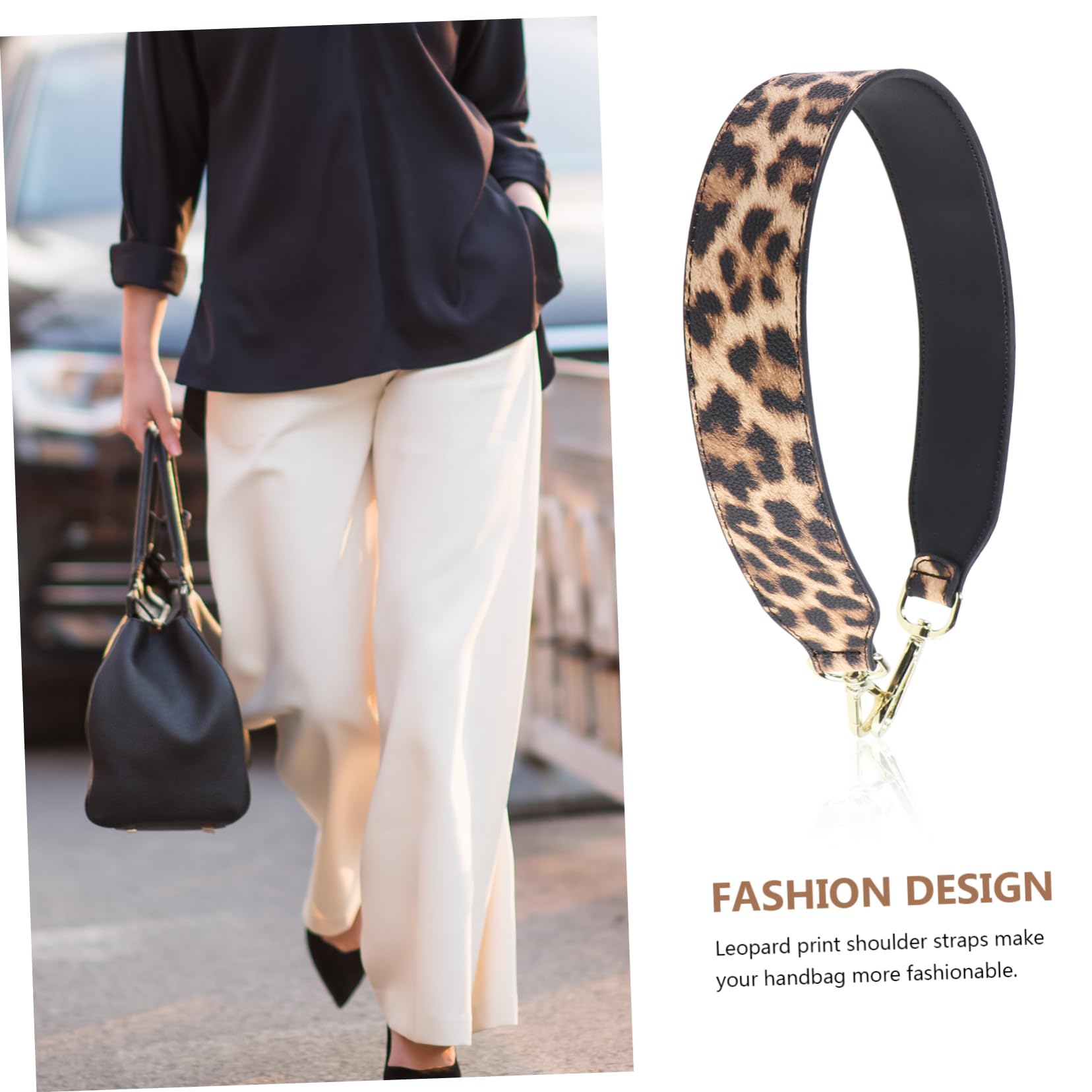 VALICLUD 3stücke Schultergurt Für Handtaschen Abnehmbarer Breiter Messenger Bag Strap Leopard Mit Schwarz Für Vielseitige Nutzung Als Crossbody Oder Schulterriemen