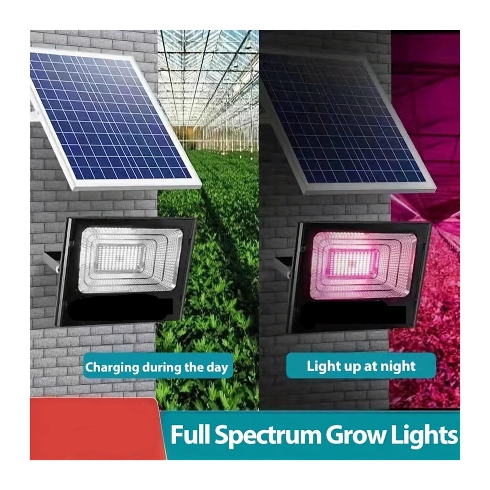 Lámpara de Cultivo, Luz LED Solar for Cultivo, Reflector de Espectro Completo, luz for Cultivo de Plantas, Control Remoto, Impermeable, fitoamplificador for Plantas de Interior y Exterior.