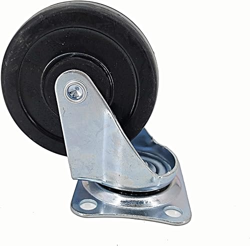 Miniatura 7 de FixtureDisplays Rueda de poliuretano de 3 pulgadas con capacidad de 110 libras, placa superior de metal, rotación de 360 grados, rueda giratoria