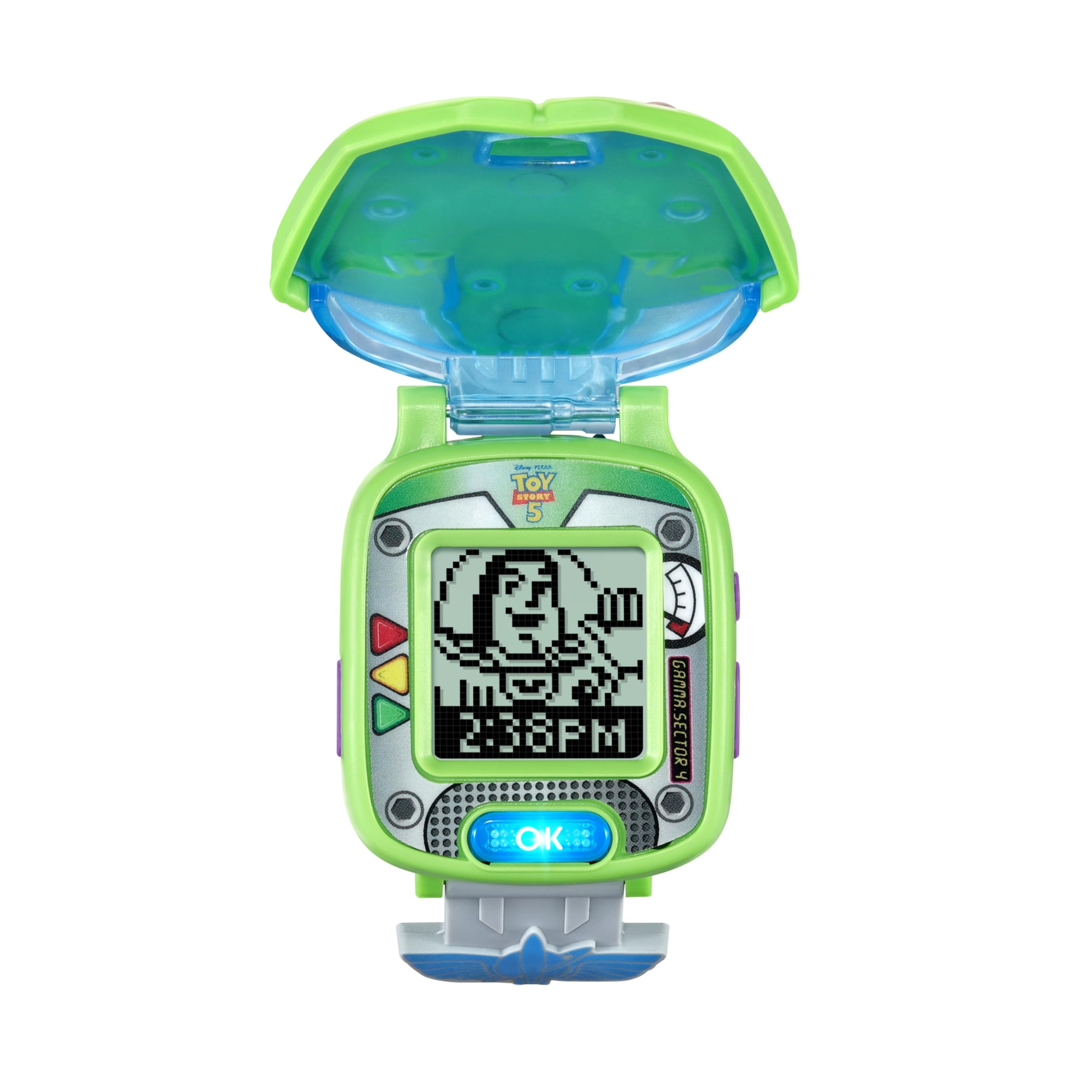 VTech - Toy Story 5, L'Orologio da Gioco educativo di Buzz - Orologio Toy Story con Schermo Animato, Cinturino Regolabile, 10 quadranti, 4 Giochi - Buzz la Luce parlante - Regalo per Bambini dai 3